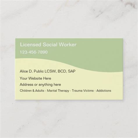 Social Worker Business Card .